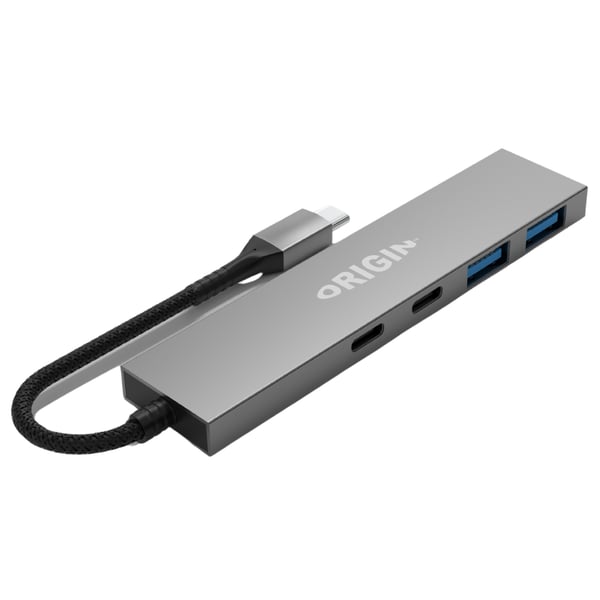 Origin Storage OS-HUB-USB3/C kannettavien tietokoneiden telakka ja porttitoistin Langallinen USB 3.2 Gen 1 (3.1 Gen 1) Type-A + Type-C Harmaa
