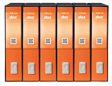 Esselte Dox 2 ringbind A4 Sort, Orange