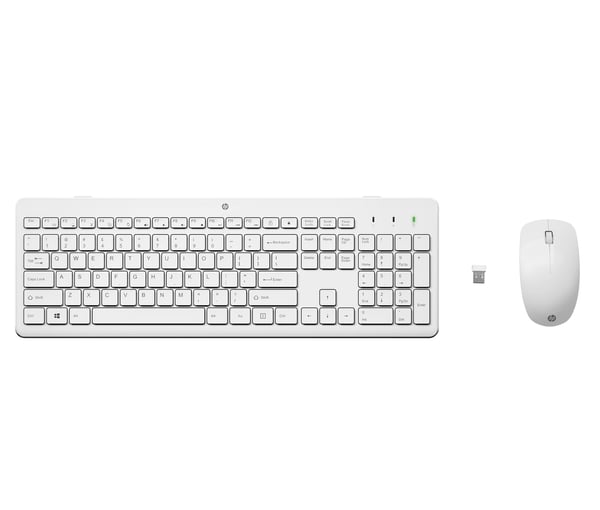 HP 230 Wireless Mouse and Keyboard Combo näppäimistö Sisältää hiiren Langaton RF AZERTY Belgia Valkoinen HP 230 Wireless Mouse and Keyboard Combo näppäimistö Sisältää hiiren Langaton RF AZERTY Belgia Valkoinen