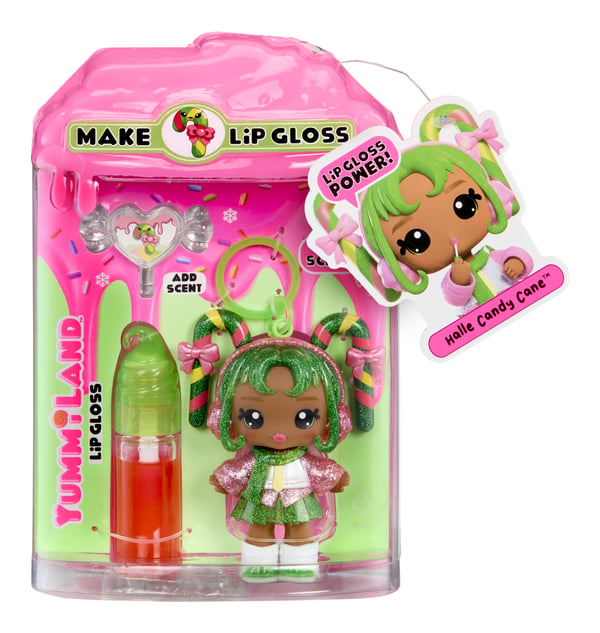 MGA Entertainment Yummiland Holiday Lip Gloss Doll - Halle Candy Cane