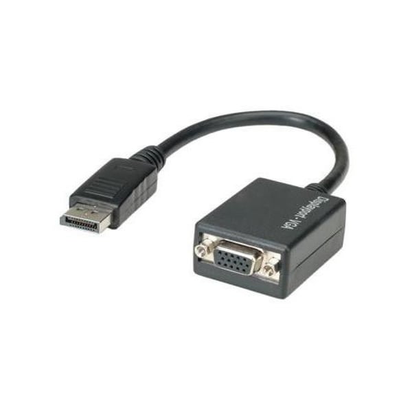 Techly DP - VGA M/F 0,07 m DisplayPort 2 x VGA (D-Sub) Sort