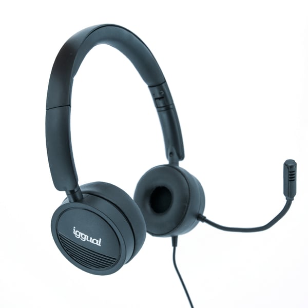 iggual IGG317075 hovedtelefoner/headset Ledningsført Spil Sort