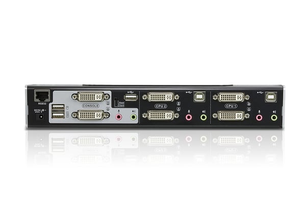 ATEN USB DVI Dual Link Dual Display Audio KVMP™-switch med 2 portar