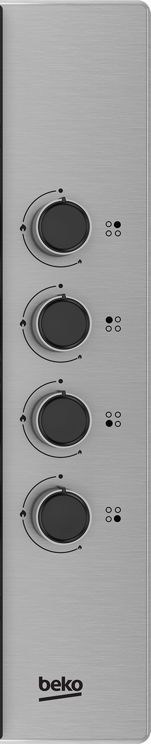 Beko HIBW64125SX kogeplade Rustfrit stål Indbygget 61 cm Gaskomfur 4 zone(s)
