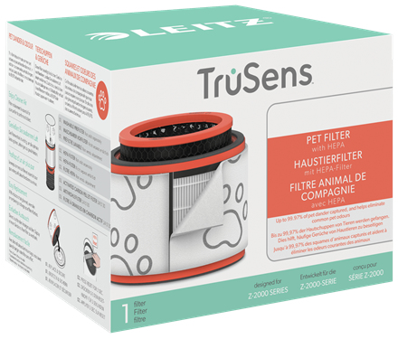 Leitz Kæledyrs 3-i-1 HEPA tromlefilter til TruSens Z-2000/Z-2500 medium luftrenser