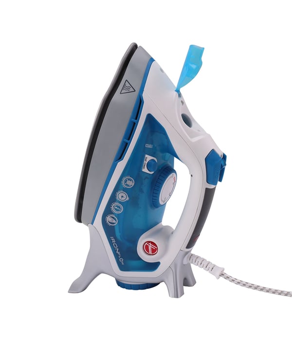 Hoover IRONflow TIF2600/1 011 Kuiva- & höyrysilitysrauta Keraaminen pohjalevy 2600 W Sininen, Läpinäkyvä
