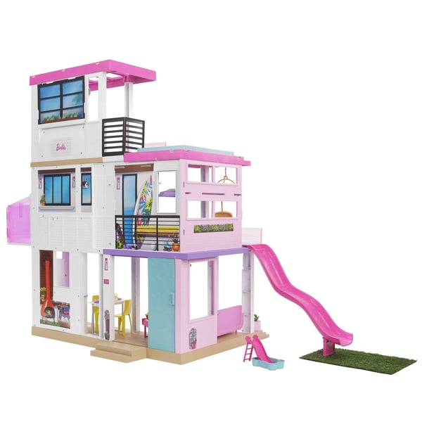 Barbie Dreamhouse Adventures Dreamhouse (114,30 cm) dukkehus med pool, rutsjebane, elevator, lys og lyde