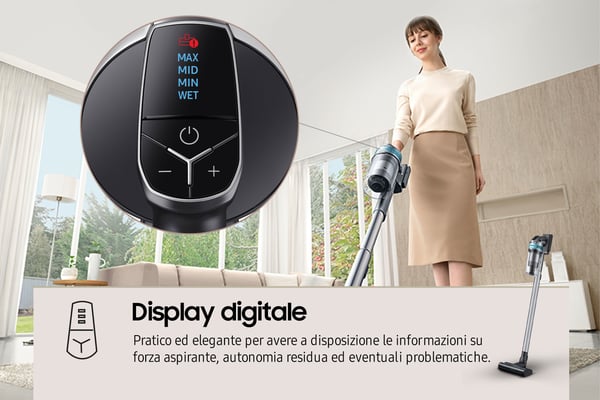 Samsung Jet 75 pet 2-in-1-varsi-imuri Akku Kuiva Pussiton 550 W Mintunvärinen, Hopea