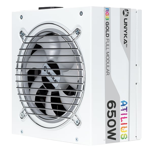 UNYKAch ATX Atilus RGB White 650W virtalähdeyksikkö 20+4 pin ATX Valkoinen