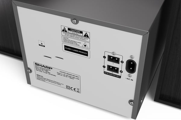 Sharp XL-B517D Kodin mikroaudiojärjestelmä 45 W Musta