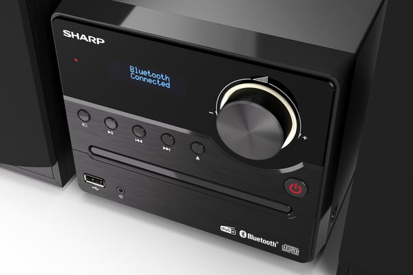 Sharp XL-B517D Kodin mikroaudiojärjestelmä 45 W Musta