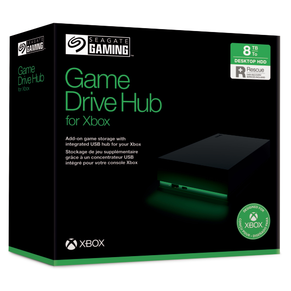 Seagate Game Drive Hub for Xbox ulkoinen kovalevy 8 TB USB Type-A / USB Type-C 3.2 Gen 1 (3.1 Gen 1) Musta