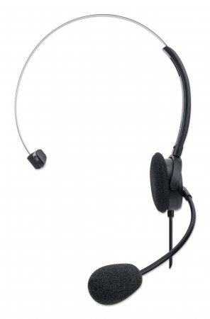 Manhattan Mono On-Ear Headset (USB) (Udsalgspris), Mikrofonarm (polstret)