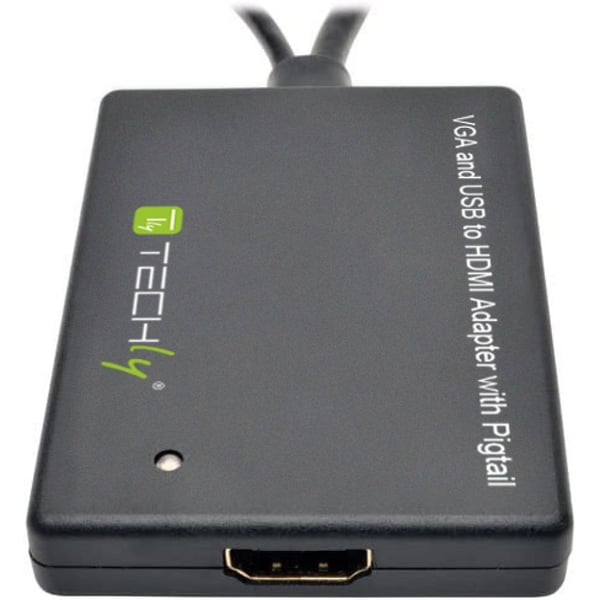 Techly IDATA HDMI-VGA3 videokabel adapter Sort