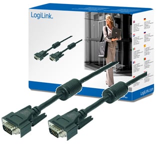 LogiLink VGA, M/M, 10m VGA-kaapeli VGA (D-Sub) Musta LogiLink VGA, M/M, 10m VGA-kaapeli VGA (D-Sub) Musta