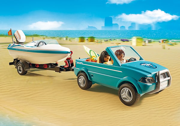 Playmobil Summer Fun Surfer Pickup with Speedboat