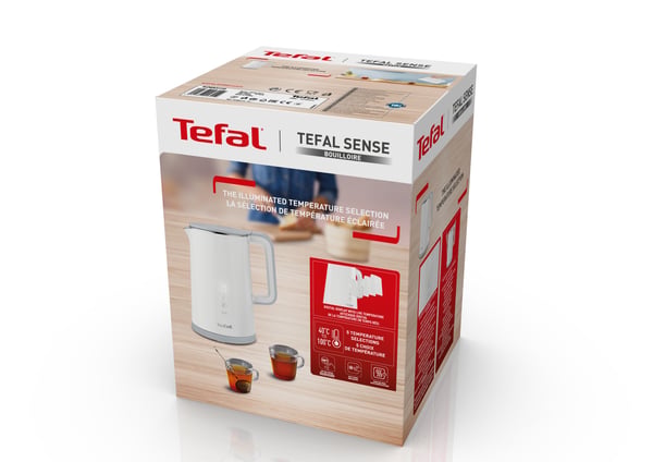 Tefal Sense KO6931 elkedel 1,5 L 1800 W Hvid