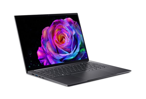 Acer Swift SFX14-73G-975F Intel Core Ultra 9 285H Bärbar dator 36,8 cm (14.5") Pekskärm WQXGA+ 32 GB LPDDR5x-SDRAM 2 TB SSD NVIDIA GeForce RTX 5070 Wi-Fi 6E (802.11ax) Windows 11 Home Grå