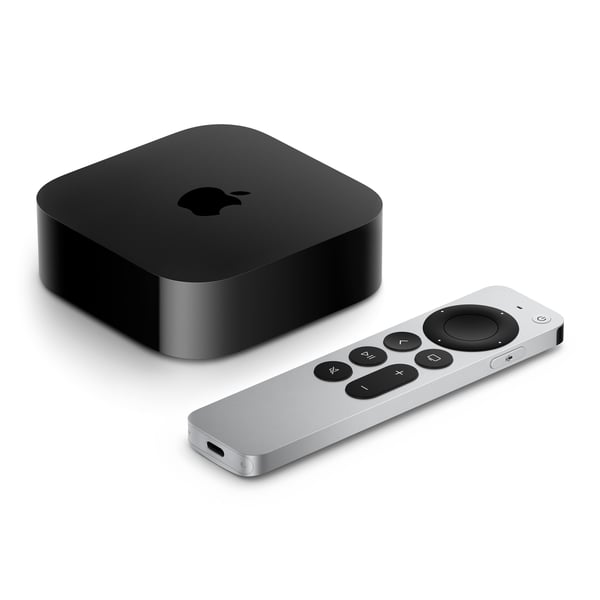 Apple TV 4K Sort, Sølv 4K Ultra HD 128 GB Wi-Fi Ethernet LAN