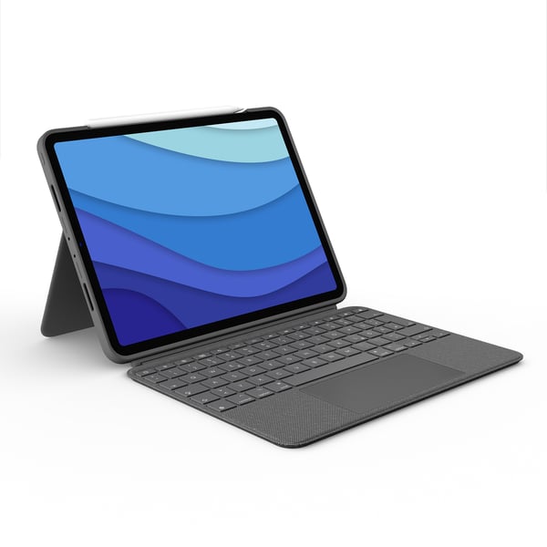 Logitech Combo Touch QWERTY Kansainvälinen (US) Smart Connector Harmaa