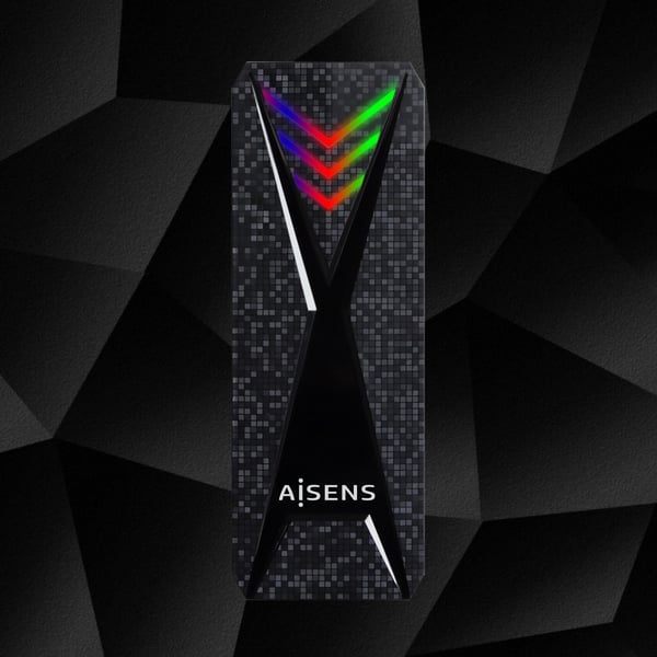 AISENS ASM2-RGB013B drevkabinet SSD kabinet Sort M.2