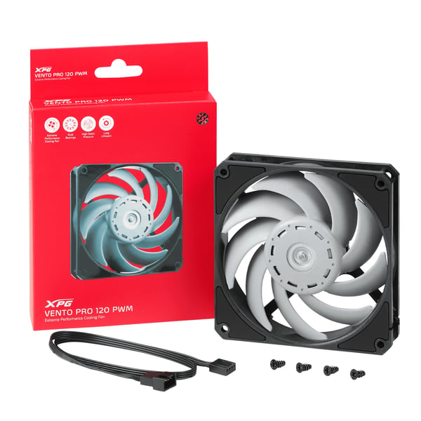 XPG VENTO PRO 120 PWM Computerkabinet Ventilator 12 cm Sort, Hvid 1 stk