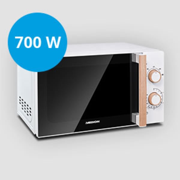 MEDION MD 10596 Mikrowelle 20L DE Hvid Solo mikroovn Bordplade 700 W