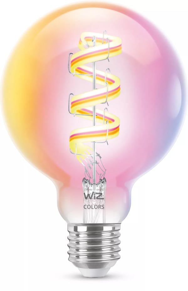 WiZ Smart Glödlampa \"White & Color\", 40W, E27, G95, dimbar