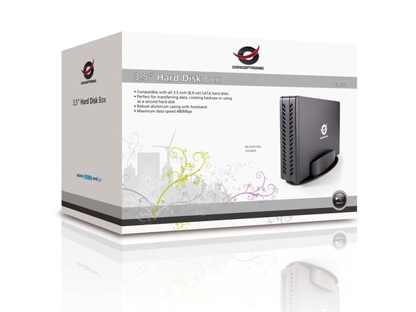 Conceptronic CHD3SU drevkabinet HDD kabinet Sort 3.5"