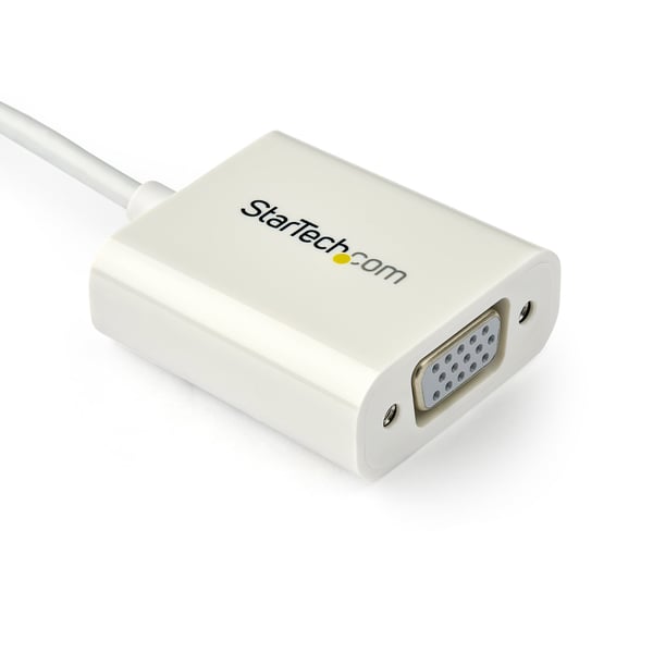 StarTech.com USB-C till VGA-adapter - USB Typ-C till VGA-videokonverterare - Vit - USB/VGA-adapter - 24