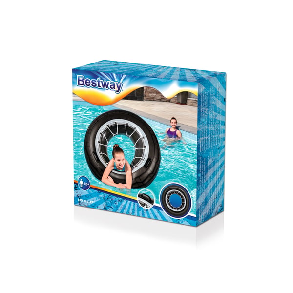 Bestway 36102 pool- och badmadrass Svart, Grå Bild Vinyl Badring