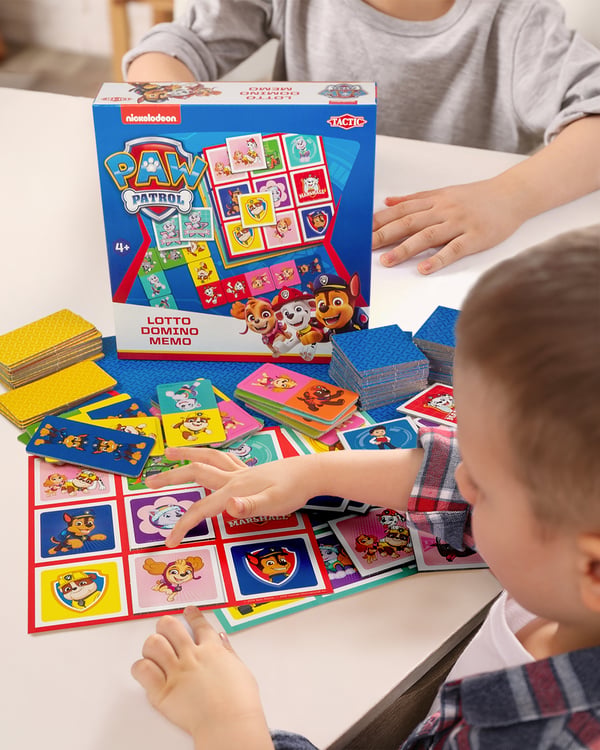 Tactic PAW Patrol 3-in-1 : Memo, Lotto, Domino Kortspil Matching