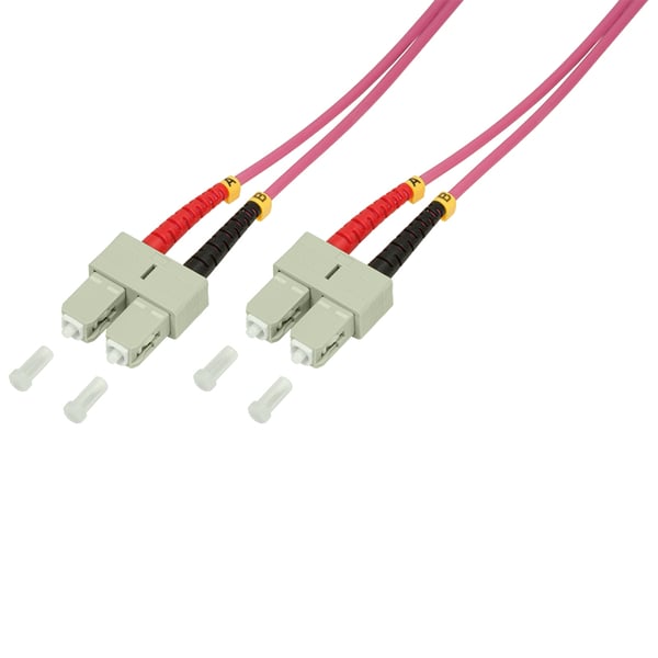LogiLink SC/SC, 1 m InfiniBand- ja kuituoptiikkakaapeli Vaaleanpunainen