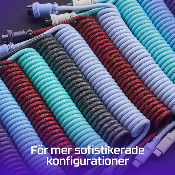 HyperX USB-C – spiralformad kabel – grå