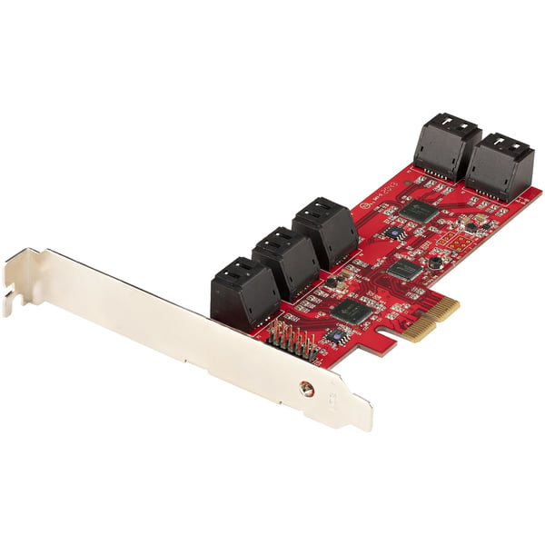 StarTech.com PCIe SATA-kontrollerkort - 10-portars SATA 3-expansionskort/kontroller - 6 Gbit/s - Fu