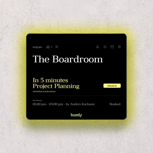 Humly Room Display 20,3 cm (8") 1024 x 768 pixlar LCD 802.11a, 802.11b, 802.11g, Wi-Fi 4 (802.11n) Svart Akrylnitrilbutadienstyren (ABS) Bluetooth
