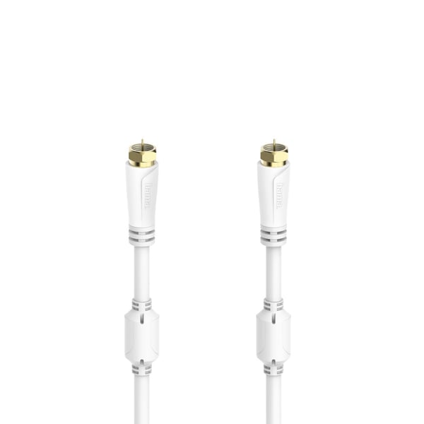 Hama 00205254 koaxial kabel 7,5 m F Hvid