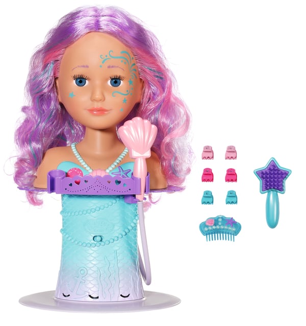 BABY born Sister Styling Mermaid Head Badedukke Flerfarvet