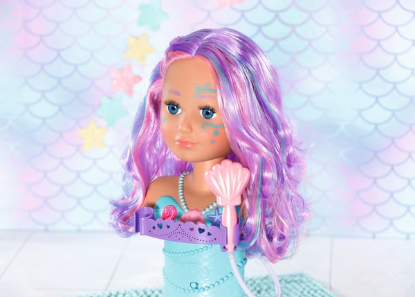 BABY born Sister Styling Mermaid Head Badedukke Flerfarvet