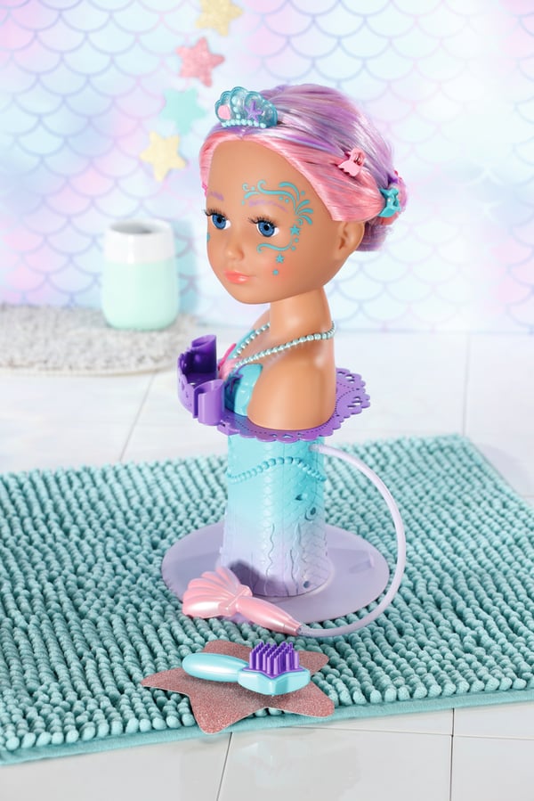 BABY born Sister Styling Mermaid Head Badedukke Flerfarvet