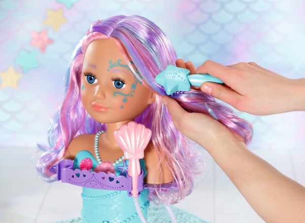 BABY born Sister Styling Mermaid Head Badedukke Flerfarvet