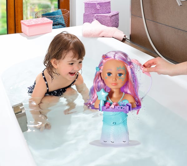 BABY born Sister Styling Mermaid Head Badedukke Flerfarvet