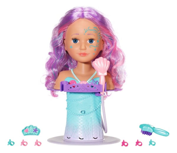 BABY born Sister Styling Mermaid Head Badedukke Flerfarvet