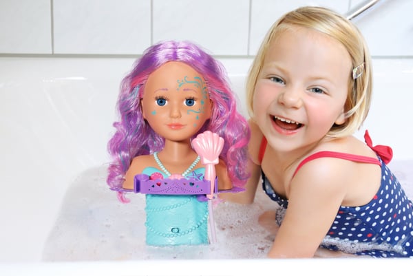 BABY born Sister Styling Mermaid Head Badedukke Flerfarvet