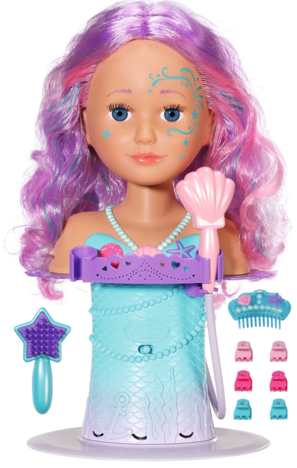 BABY born Sister Styling Mermaid Head Badedukke Flerfarvet