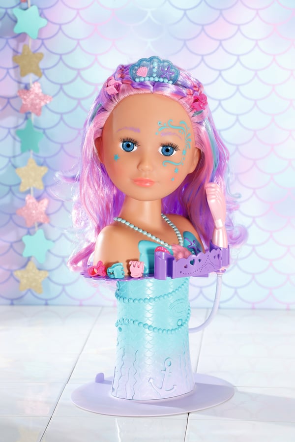BABY born Sister Styling Mermaid Head Badedukke Flerfarvet