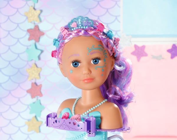 BABY born Sister Styling Mermaid Head Badedukke Flerfarvet