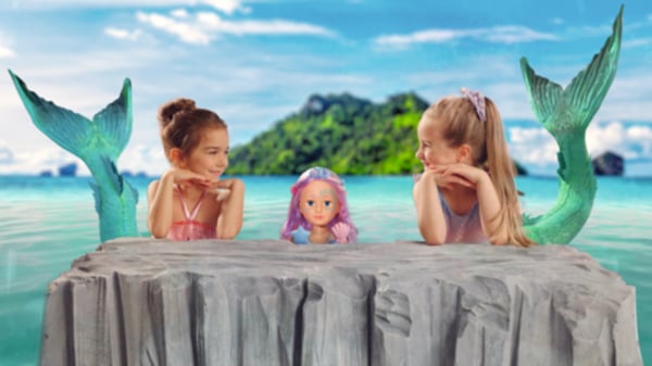 BABY born Sister Styling Mermaid Head Badedukke Flerfarvet