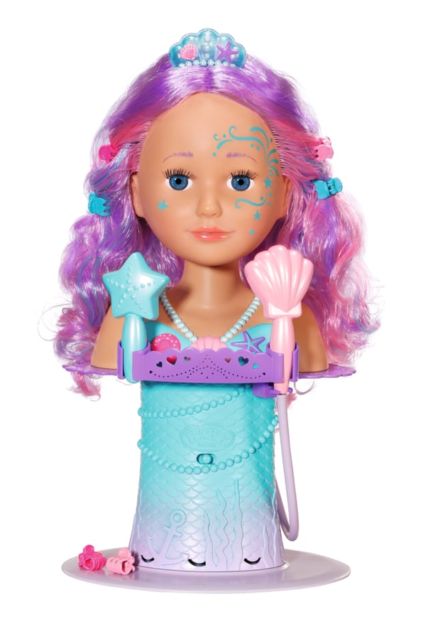 BABY born Sister Styling Mermaid Head Badedukke Flerfarvet