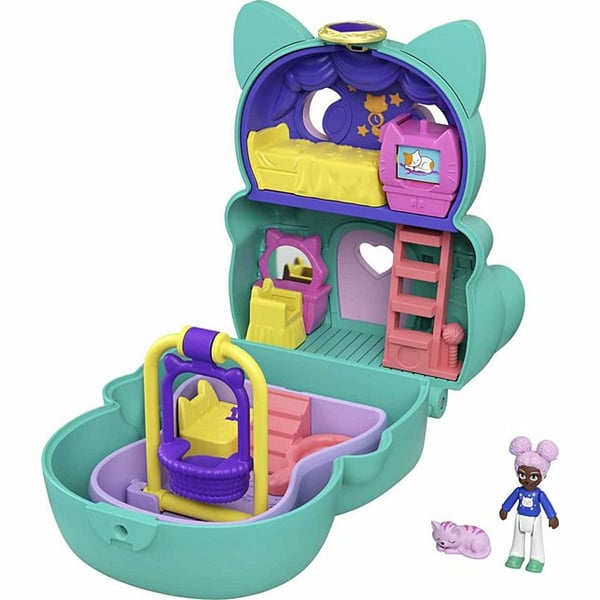 Polly Pocket Flip & Find Cat Compact